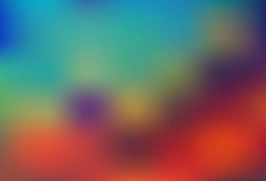 Açık mavi, kırmızı vektör bokeh ve renkli desen. Eğilimli zarif, parlak bir çizim. Tasarımınız için yepyeni bir şablon.