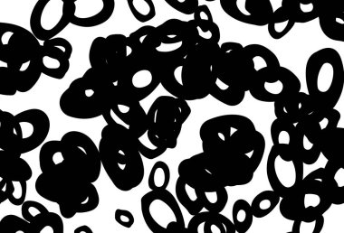 Dairesel siyah ve beyaz vektör şablonu. Doğa tarzında renkli baloncuklu soyut illüstrasyon. Suyun deseni, yağmur damlaları.