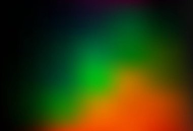 Dark Multicolor, Rainbow vektör modern bokeh deseni. Gradyanı olan belirsiz bir soyut çizim. İşiniz için yepyeni bir tasarım..