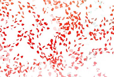 Soyut biçimlerde açık kırmızı vektör arkaplanı. Rastgele şekillerle soyut tarzda dekoratif tasarım. Bir cep telefonu için arka plan.