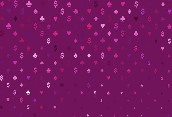 Padrão Vetor Rosa Escuro Com Símbolo Cartões Ilustração Brilhante Com — Vetor de Stock
