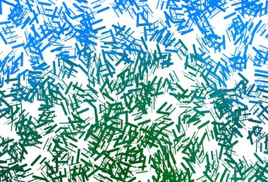 Koyu mavi, düz çizgileri olan yeşil vektör arkaplan. Dar çizgileri olan parlak renkli çizimler. Web siteleri, iniş sayfaları için desen.