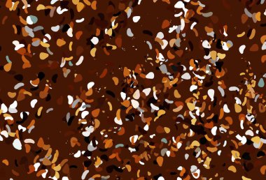 Soyut formlarla açık turuncu vektör arkaplanı. Modern tarzda değişen renkli kaotik formlar. Duvar kağıtları için zarif tasarım.