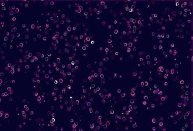 Açık Mor, daire şekilli pembe vektör düzeni. Doğa tarzında renkli baloncuklu soyut illüstrasyon. Marka kitabınız için şablon.