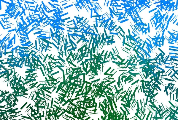 Темно Синий Зеленый Векторный Фон Прямыми Линиями Сияющая Цветная Иллюстрация — стоковый вектор