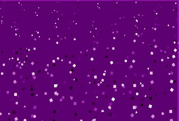 Светло Фиолетовый Векторный Фон Треугольниками Кругами Кубиками Иллюстрация Красочными Кругами — стоковый вектор