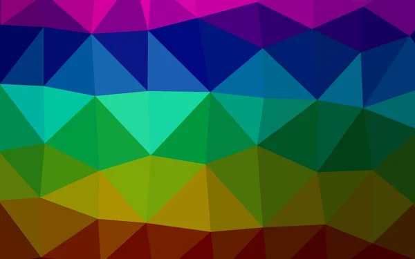 Dark Multicolor Rainbow Vector Low Poly Abdeckung — Stockvektor