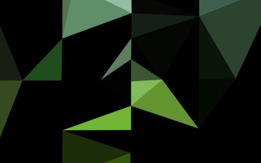 Koyu yeşil vektör çokgen arkaplan.