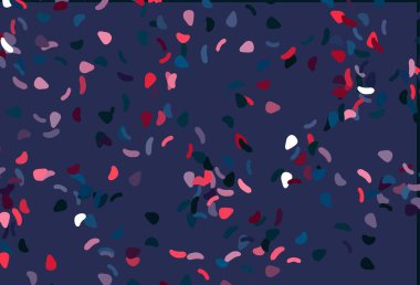 Açık mavi, soyut formlu kırmızı vektör arkaplan. Soyut tarzda rengarenk gradyan şekilleri olan bir resim. Web siteniz için basit tasarım.