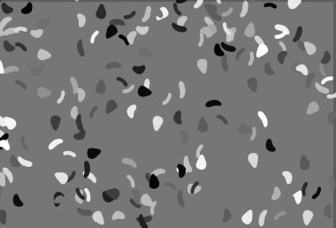 Aydınlık Gümüş, soyut şekilli gri vektör arkaplan. Soyut tarzda rengarenk gradyan şekilleri olan bir resim. İşiniz için en iyi akıllı tasarım.