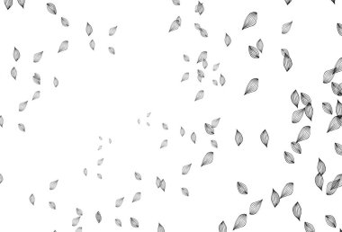 Light Silver, gri vektör el boyama şablonu. Karalama tarzında yaprakları olan belirsiz bir çizim. Web siteniz için Doodle tasarımı.