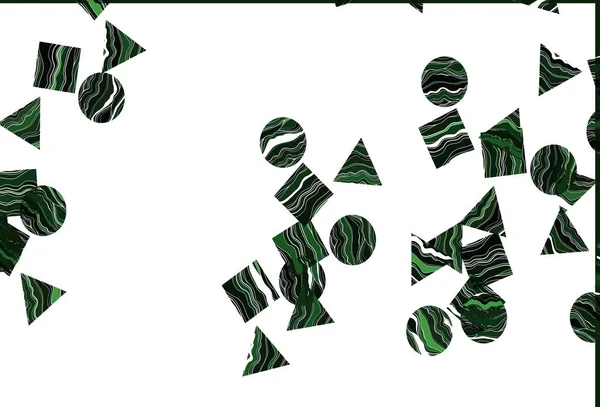 浅绿色矢量纹理在多风格与圆形 立方体 装饰设计的抽象风格与线条 立方体 模式可用于网站 — 图库矢量图片