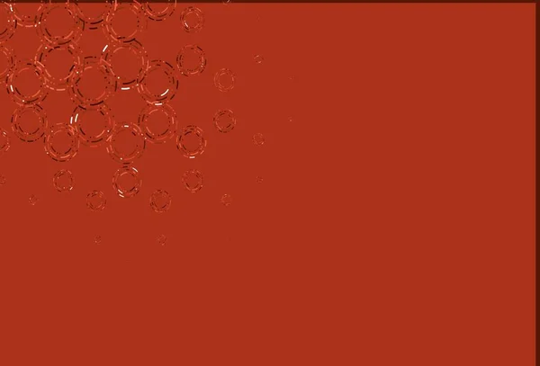 Fondo Vector Rojo Claro Con Puntos Ilustración Abstracta Con Burbujas — Vector de stock