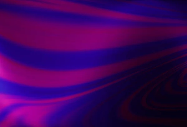 Темно Фиолетовый Векторный Шаблон Изогнутыми Лентами Сияющая Иллюстрация Состоящая Размытых — стоковый вектор