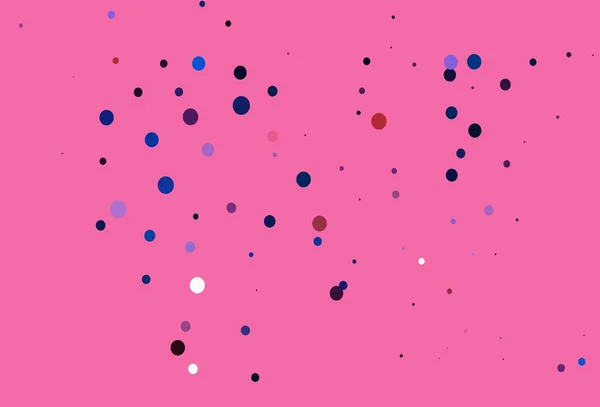 Bleu Clair Fond Vectoriel Rouge Avec Bulles Belle Illustration Colorée — Image vectorielle