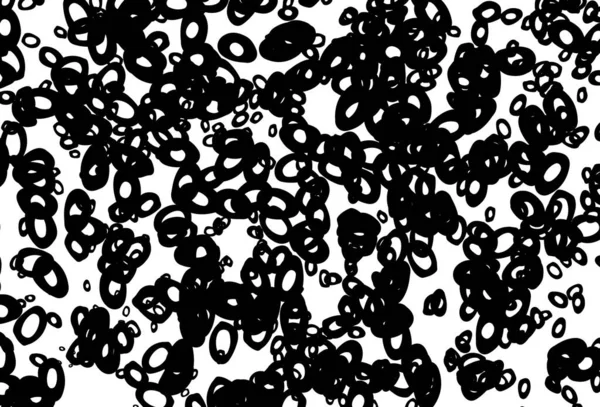 Schwarz Weiße Vektortextur Mit Scheiben Abstrakte Illustration Mit Farbigen Blasen — Stockvektor
