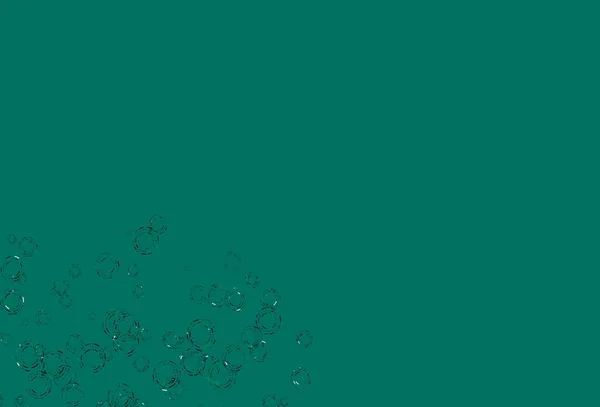 浅蓝色 带圆盘的绿色矢量纹理 带彩色渐变的抽象背景上模糊的气泡 传单的格式 — 图库矢量图片