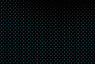 Kart elementli koyu mavi vektör düzeni. Renkli resimler, kalpler, maça, sinek, elmas. Kumarhane reklamınız için akıllı tasarım.