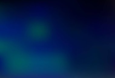 Koyu mavi vektör bokeh deseni. Bulanık ve gradyan renkte renkli çizimler. İşiniz için basit tasarım.