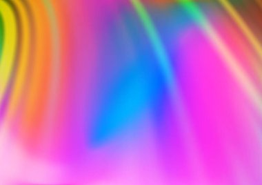 Açık Çokrenkli, eğri kurdeleli Gökkuşağı vektör arkaplanı.