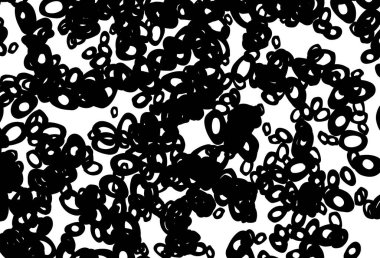 Dairesel şekilli siyah ve beyaz vektör düzeni. Doğa tarzında renkli baloncuklu soyut illüstrasyon. Reklamlar, broşürler için desen.