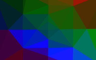 Koyu Çokrenkli, Gökkuşağı vektörü düşük polyester kapaklı.