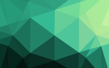 Açık yeşil vektör düşük poli kapağı.