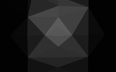 Koyu Gümüş, gri vektör çokgen şablonu.