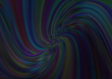 Bükülmüş çizgilerle koyu mavi vektör arkaplanı.