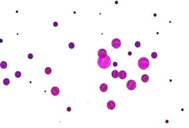 Kabarcıklı açık mor vektör arkaplanı. Renkli su damlaları olan modern soyut çizimler. İş reklamları için tasarım.