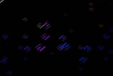 Koyu renkli, düz çizgileri olan Gökkuşağı vektör düzeni. Bulanık dekoratif tasarım basit bir şekilde çizgilerle. İş ilanınız için akıllı tasarım.