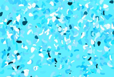 Memphis şekilli açık mavi vektör şablonu. Soyut gradyan şekilli basit renkli çizimler. Bir cep telefonu için arka plan.