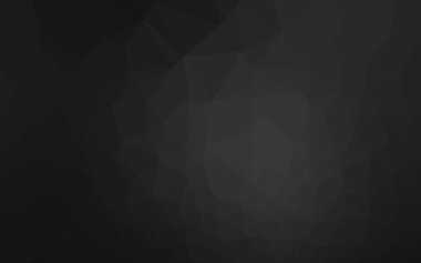 Koyu Gümüş, gri vektör çokgen arkaplan.