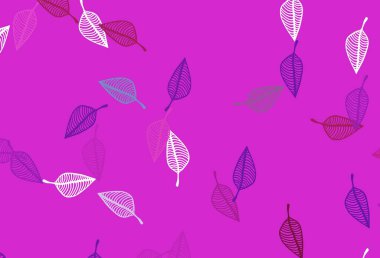 Açık pembe el boyalı vektör dokusu. Soyut renkli yapraklarla dekoratif illüstrasyon. İşiniz için yepyeni bir tasarım..