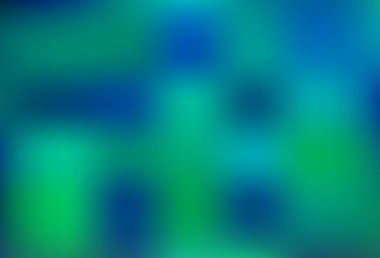 Açık mavi, yeşil vektör modern bokeh deseni. Soyut ve gradyan renkte renkli çizimler. Cep telefonları için şablon.