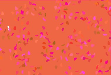 Açık Pembe, Memphis şekilli sarı vektör şablonu. Renkli rastgele şekillerle modern soyut illüstrasyon. Kartvizitiniz için modern tasarım.