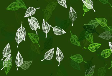 Açık yeşil vektör karalama arkaplanı. Yapraklı modern geometrik soyut çizim. Marka kitabınız için yeni şablon.