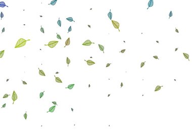 Açık mavi, sarı vektör karalama şablonu. Yapraklı modern geometrik soyut çizim. İşiniz için en iyi bulanık tasarım..