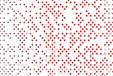 Dairesel şekilli açık kırmızı vektör düzeni. Bulanık yağmur damlaları olan soyut bir çizim. Reklamlar, broşürler için desen.