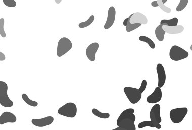 Açık gümüş, soyut şekilli gri vektör arkaplan. Rastgele şekillerle soyut tarzda dekoratif tasarım. Duvar kağıtları için zarif tasarım.