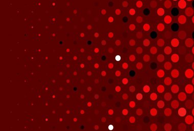 Daire şekilli koyu kırmızı vektör düzeni. Soyut arka planda bulanık kabarcıklar ve renkli gradyan. Reklamlar, broşürler için desen.