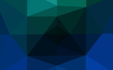 Açık BLUE vektör üçgeni mozaik şablonu.