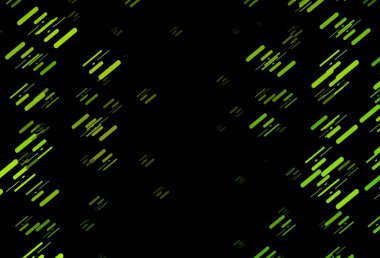 Koyu yeşil, renkli çizgileri olan sarı vektör dokusu. Bulanık arkaplanda gradyanı olan çizgiler. TV reklamları için arkaplan.