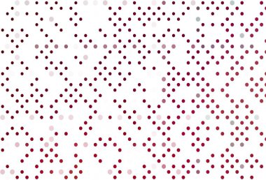 Noktalı açık mor vektör arkaplanı. Parlak renkli soyut çemberlerin olduğu bir resim. Reklamlar, broşürler için desen.