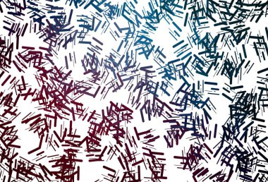 Dar çizgileri olan koyu pembe, mavi vektör deseni. Bulanık dekoratif tasarım basit bir şekilde çizgilerle. Reklamlar, posterler, afişler için desen.