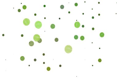 Çember şekilli açık yeşil vektör düzeni. Bulanık yağmur damlaları olan soyut bir çizim. Güzel web siteleri için desen.