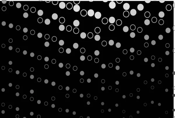 Dark Silver Gray Vector Layout Circle Shapes Glitter Abstract Illustration — Stock Vector