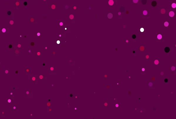 Светло Розовый Векторный Фон Точками Красивая Цветная Иллюстрация Размытыми Кругами — стоковый вектор
