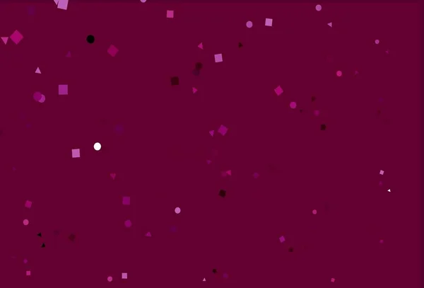 Lichtpaarse Vectorachtergrond Met Driehoeken Cirkels Blokjes Glitter Abstracte Illustratie Met — Stockvector