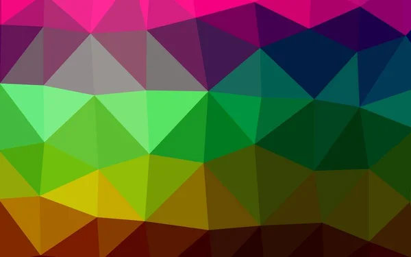 Dark Multicolor Rainbow Vector Blurry Triangle Texture — Stock Vector